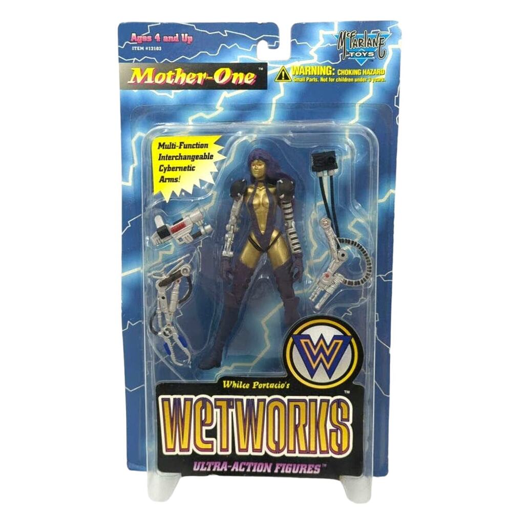 Todd Mcfarlane Toys Wetworks Mother One 6" Action Figure Gold Flesh New 1995